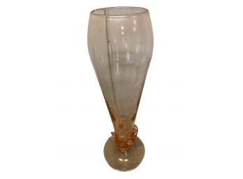 Large Pink Depression Glass Vase