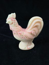 Fenton Rooster Hand Painted Burmese