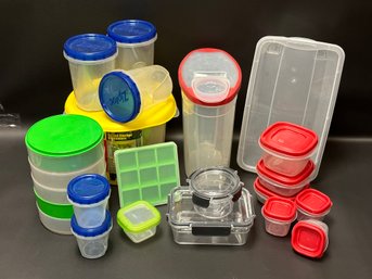 A Large Assortment Of Food Storage Containers, Rubbermaid & More