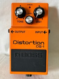 BOSS DS-1 DISTORTION PEDAL- Bright Orange- Works Well