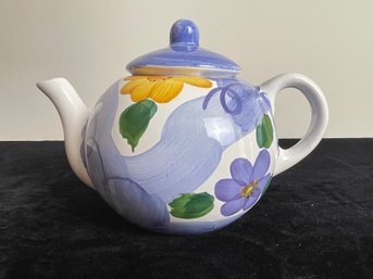 Vintage Hand Panted Portuguese Ceramic Teapot