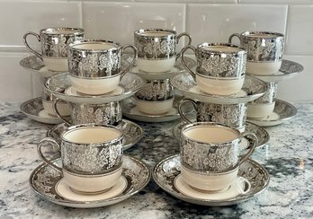 GRAPE By JOHNSON BROTHERS Footed Demitasse Cup & Saucer Set