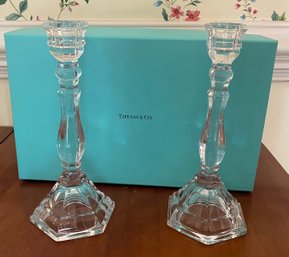 Tiffany & Co Crystal Candel Sticks