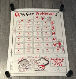 1989 A Is For Achieve Poster (Forgot To Measure)