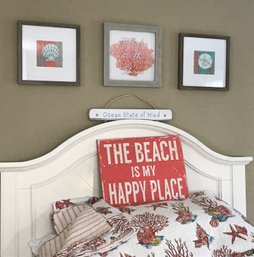 Beach Themed Wall And Bed Decor