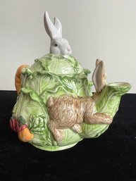 Nantucket Bunny Rabbit Ceramic Teapot