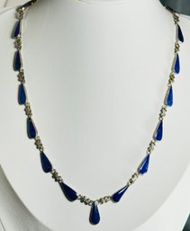 VINTAGE LAPIS LAZULI BEAUTIFUL LINK NECKLACE