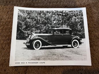 Collection Of 12 B&W Vintage Car Advertisement Prints From 1920s-40s Era