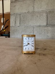 Howard Miller Metal Desk Clock (working Condition)