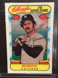 1978 Kelloggs Thurman Munson 3D Card - K