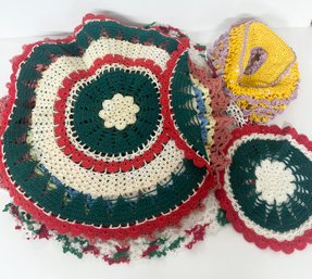Lot Of Hand Made Crocheted Pieces