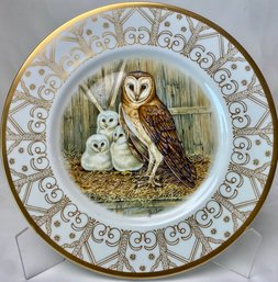 Edward Marshall Boehm Owl Porcelain Plate
