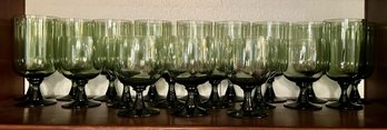 Mid-Century Green Glassware (20)