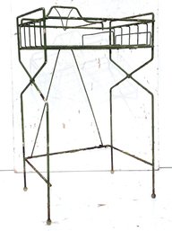 A Vintage Wrought Iron Outdoor Bar Or Tea Stand