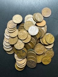 100 Wheat Pennies 1940's, 1950's