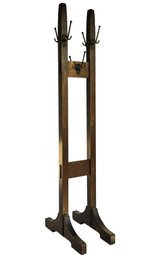 An Early 20th Century Mission Oak Double Costumer, Or Coat Rack By Gustav Stickley