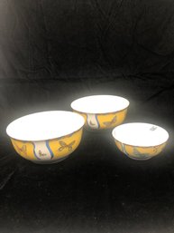 Lynn Chase Butterfly Bamboo Bowl Set