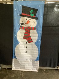 Happy Holidays Snowman Banner/flag