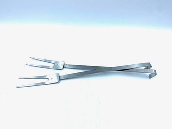 Pair Of Vintage Long Meat Forks
