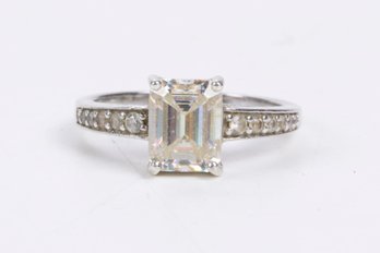 BBJ Emerald Cut Sterling Ring -size 8.75