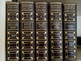 Early 20th Century Rudyard Kipling Five Volume Set