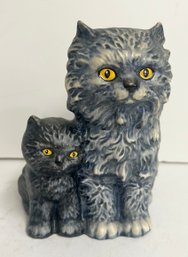 Vintage Goebel W Germany Grey Persian Cats Figurine