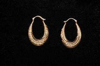 14k Yellow Gold Hoop Earrings