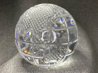 Incredible Vintage WATERFORD CRYSTAL Globe Paperweight - No Damage - Very Nice Waterford Collectible !