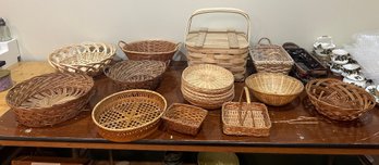 23 - Nice Huge Collection Of Baskets- Different Shapes & Sizes