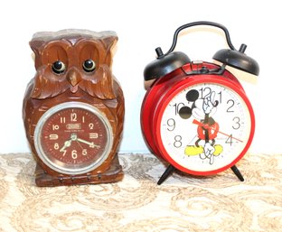 Two Vintage Alarm Clocks