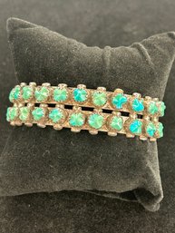 Sterling And Turquoise Cuff Bracelet Signed