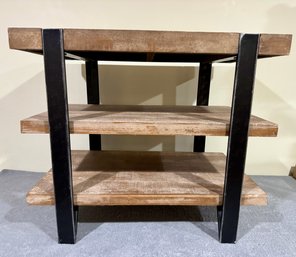 Iron & Wood Shelving Stand