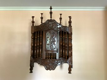 French Provincial Carved Wood Panetiere