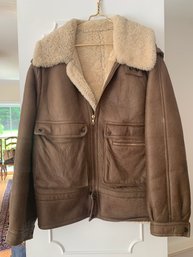 Vintage Giorgio Armani Sheepskin Shearling Jacket Size 52