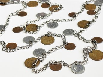 A Vintage Mexican Coin Necklace