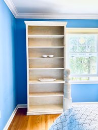 White Wash Knotty Pine Style Shelf Unit