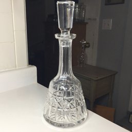(2 OF 2) Classic WATERFORD Cut Crystal Liquor Decanter - Some Light Fog  / Cloudiness - Did NOT Try Cleaning