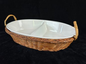 Temptations Presentable Ovenware Divided Casserole Dish