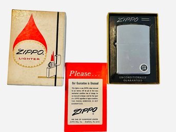 Vintage Zippo Lighter No.200 Brush Finish Unfired Includes Paperwork Original Box (read Description)