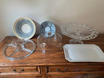 Various Serving Bowls Cake Stand