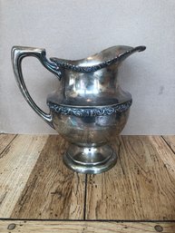 Beautiful Silverplate Vintage Pitcher, Crescent Makers Mark