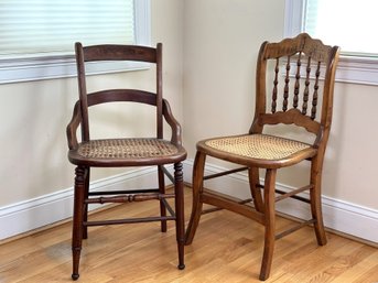 A Lovely Pair Of Petite Vintage Chairs