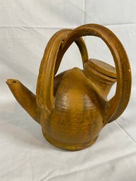 Vintage Handmade Pottery Signed Unique Decorative Teapot