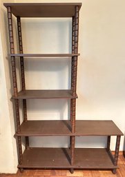 Mid Century Solid Wood Etagere Shelf