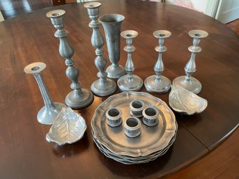 Large Pewter Collection.