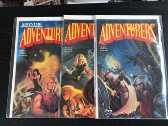 3 Adventurers Comics.   Lot 223