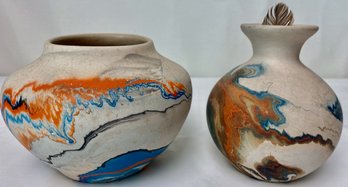 Vintage Nemadji Pottery Vases (2)