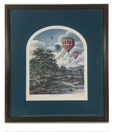 Kathleen Cantin Signed Ltd Ed Lithograph - Hot Air Balloons With COA 'In The Clouds'