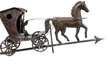 Vintage Horse And Carriage Weathervane