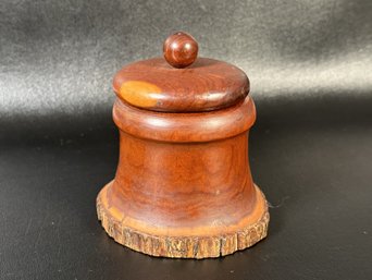 A Super Interesting Handcrafted Trinket Box Made From A Small Tree Trunk